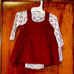 NWT: Infants baby girl dress with onsie